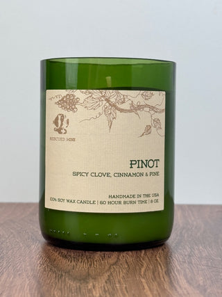 Pinot Noir Scented Candle in Recycled Wine Bottle – 8 oz Soy Candle by Rescued Wine | JSQ Mercantile – Women’s Boutique & Gift Shop Located in La Grange, IL