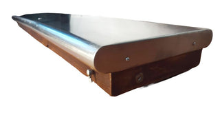 Custom Reclaimed Industrial Stainless Steel Countertop Wood Frame Rustic Console Table Bar - FOLDING (As-Is)