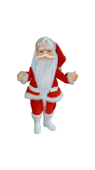 1950s Midcentury Flexible Santa Claus Figurine Doll made in Japan. Sits or stands.