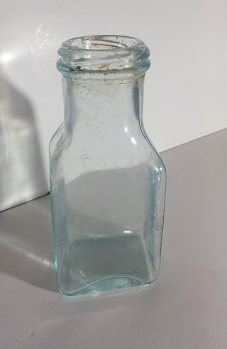 Aqua glass wide mouth bottle