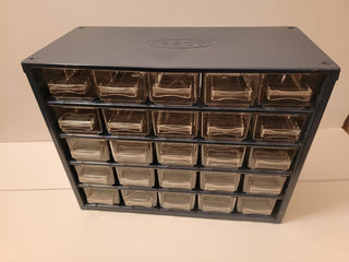 Raaco blue metal 25 drawer storage cabinet