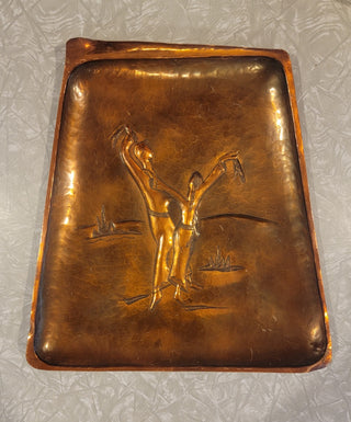 1950’s Judaica hammered  copper wall hanging
