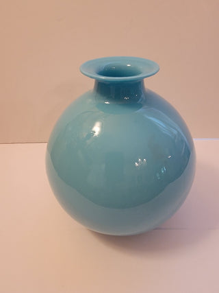 Encased glass Robin eggs blue vase