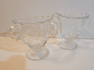Fostoria ‘Heather’ cream/sugar set