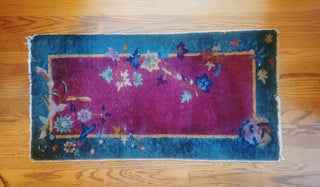 Walter Nicholas Antique Art Deco Chinese Rug (24”x47”)