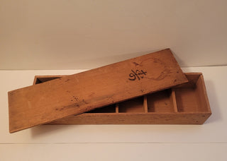 Japanese wooden lidded storage box