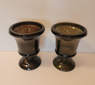 Smoked glass urn vase/compote