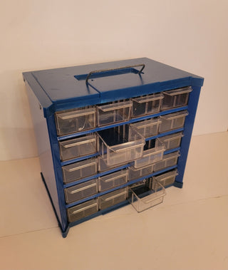 20 drawer blue metal storage cabinet