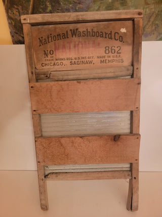 National Washboard Co. glass washboard