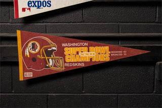 Vintage Sports Pennant - Redskins Super Bowl XXII Champions