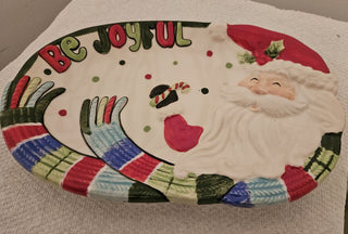 Fitz & Floyd Santa "Be Joyful" Plate