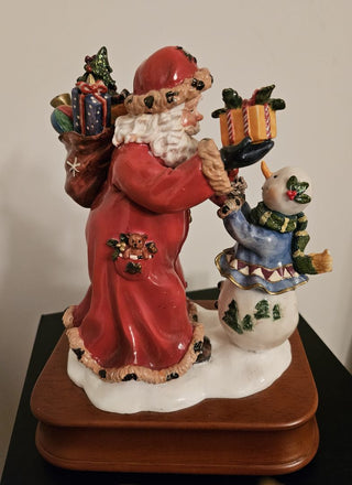Santa and Snowman Music Box