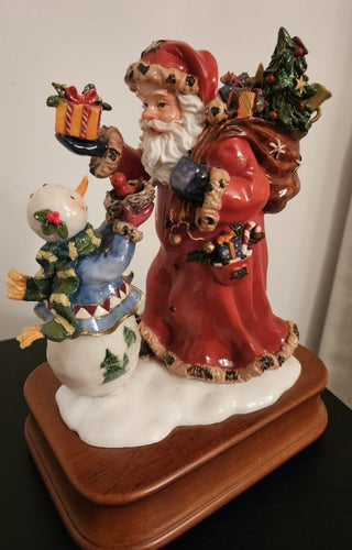 Santa and Snowman Music Box