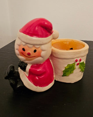 Vintage Holt Howard Santa Candle Holder