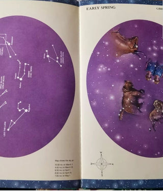 1988 Glow in the Dark Night Sky Book Constellations Hardcover