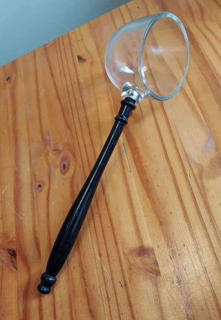 Antique Glass Canning Ladle Wooden Handle - 1.5 cup -