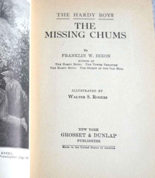 1928 The Hardy Boys the missing chums Franklin w. dixon -
