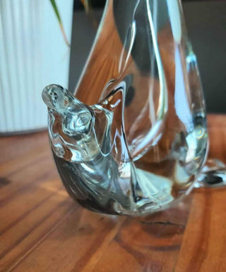 Mid Century Heron Bird Sculpture by Murano Italy