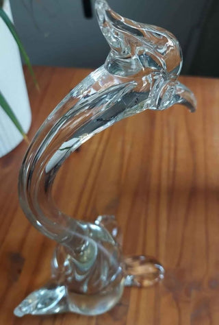 Mid Century Heron Bird Sculpture by Murano Italy