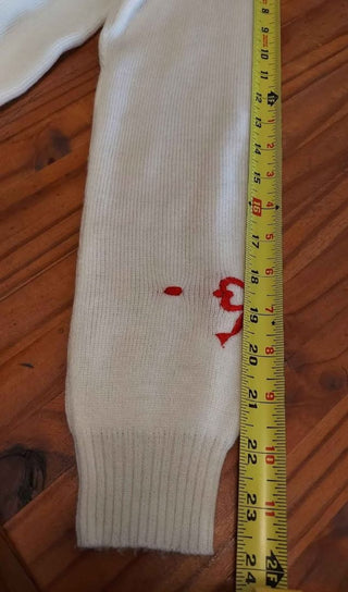 1970s Heart and Bow Embroidered Sweater - Shirley Designs by Cyn Les