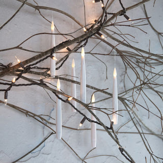 Set of 6 HANGING LED CANDLES with Remote & 6 Hour Timer
