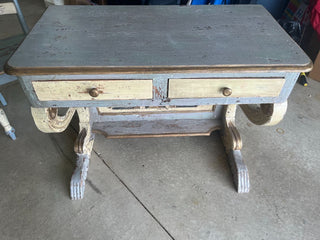 C-Antique Ornate Console/Hall Desk  (Set 1/2)