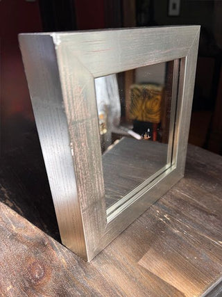 Small Square Wooden Mirror