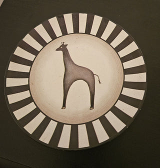 Vintage Safari Wall Plate Giraffe