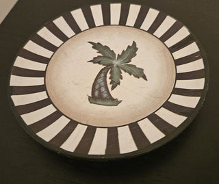Vintage Safari Wall Plate Palm Tree