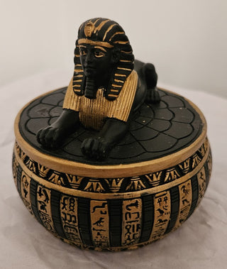 Ebros Eqyptian Guardian Sphinx Round Box