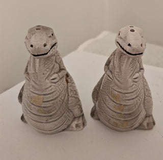 Vintage Ceramic T Rex Salt & Pepper Shakers SET OF 2