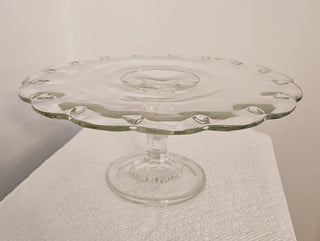Vintage Indiana Glass Teardrop Pedestal Cake Stand