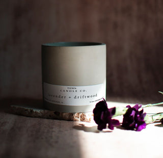 Lavender + Driftwood Concrete Soy Wax Candle