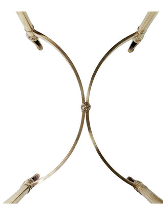 Labarge - Hollywood Regency brass and glass occasional table with acanthus leaves classic motif by LaBarge - includes thick heavy beveled glass