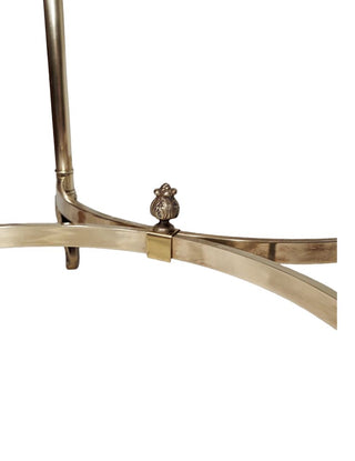 Labarge - Hollywood Regency brass and glass occasional table with acanthus leaves classic motif by LaBarge - includes thick heavy beveled glass