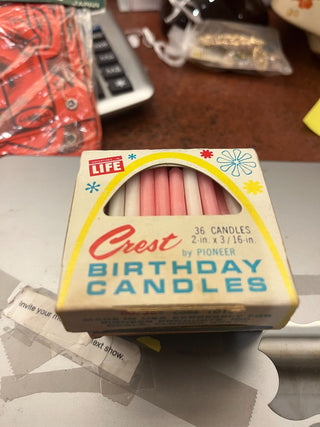VTG Bday Candles - Boxed