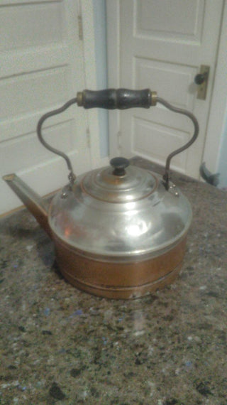 Very Large Privative Metal Tea pot French Country Farmhouse CottageCore
