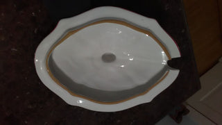 Nieman Marcus Tureen with Platter no Ladle Pink and Blue Made in Italy
