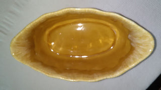 Vntg Jenkins Ceramics USA Drip Glaze Yellow