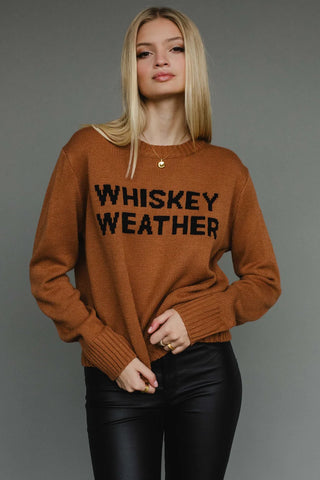 Whiskey Weather Knit Sweater – Brown/Caramel - Extra Large