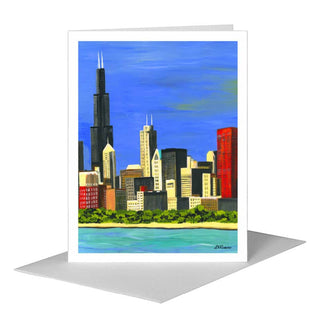 Marshall Fields Clock on State Street, Greeting Card