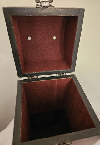 Wooden Wine Box with Guitar Motif