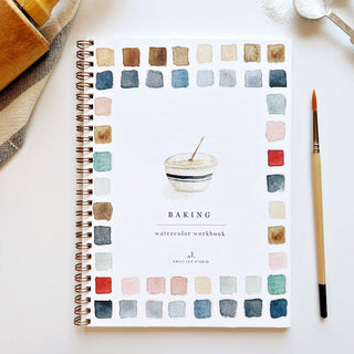 Baking Watercolor Workbook – 12 Beginner Baking Illustrations by Emily Lex