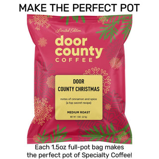 Christmas Holiday Flavored Coffee – 1.5 oz Full Pot Bag | Door County Coffee
