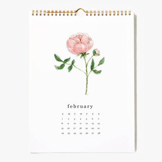 2026 Watercolor Flower Stems Calendar