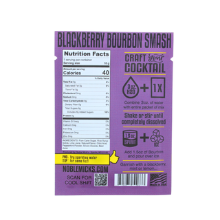 Blackberry Bourbon Smash Single Serve Craft Cocktail by Noble Micks