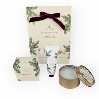 Frasier Fir Holiday Gift Set with hand cream, travel candle tin, and bar soap – JSQ Mercantile – Women’s Boutique & Gift Shop in La Grange, IL