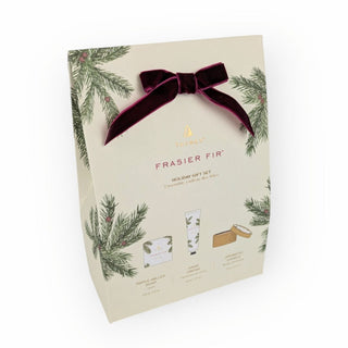 Frasier Fir Holiday Gift Set with hand cream, travel candle tin, and bar soap – JSQ Mercantile – Women’s Boutique & Gift Shop in La Grange, IL