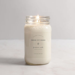 Fresh Cut Herbs Soy Candle - 16 oz Jar