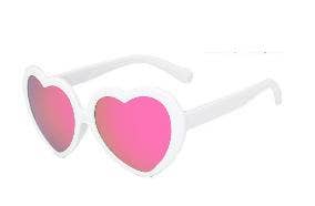 Heart Sunnies for Girls – Statement Sunglasses | White & Pink